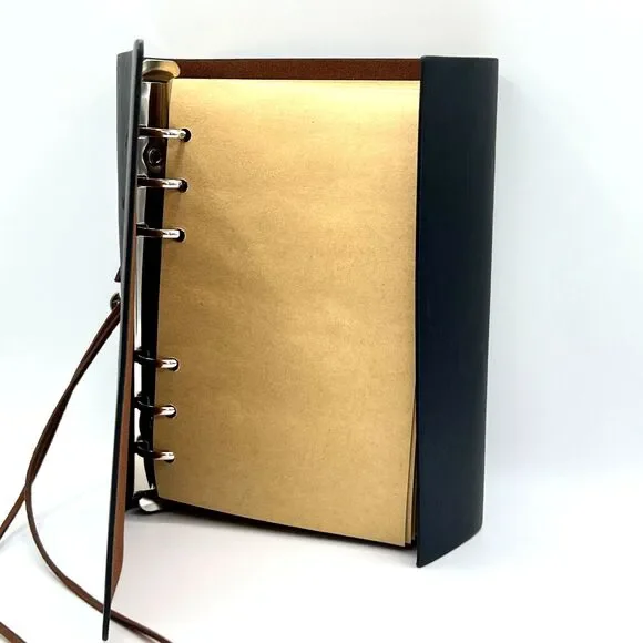 MALEDEN Leather Journal Notebook, Vintage Spiral Notebook Refillable Black - Picture 6 of 11